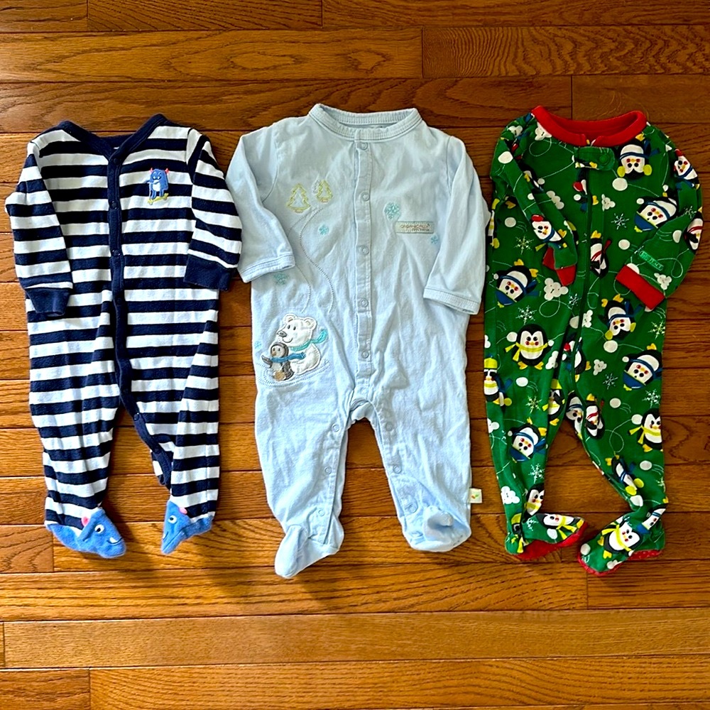 👶🏻 Carter’s footie pajamas children’s place organically grown 6-9 month bundle